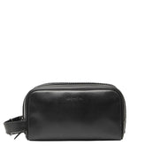 コーチ ロゴ セカンドバッグ ポーチ ブラック レザー レディース COACH 【中古】