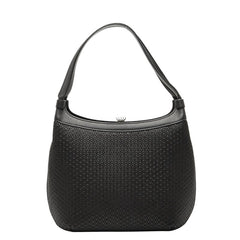 印傳屋 ショルダーバッグ ブラック レザー レディース INDENYA 【中古】