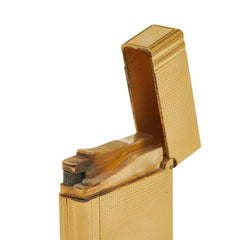 デュポン ライン2 ローラー式 ガス充墳不可 着火未確認 火花あり ガスライター ゴールド メッキ メンズ Dupont 【中古】