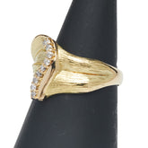 K18YG イエローゴールド ダイヤ0.19ct リング 指輪 レディース 20.5号 【中古】