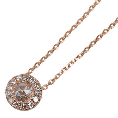 K18PG ピンクゴールド ダイヤ0.20ct ペンダントネックレス レディース 【中古】