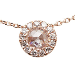 K18PG ピンクゴールド ダイヤ0.20ct ペンダントネックレス レディース 【中古】