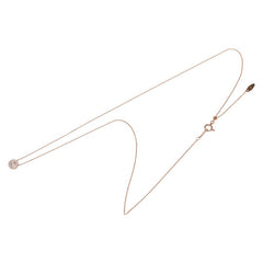 K18PG ピンクゴールド ダイヤ0.20ct ペンダントネックレス レディース 【中古】