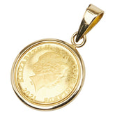 K24YG イエローゴールド K18YG イエローゴールド 1/30 OZ エリザベス2世 クック諸島 花火大会 4ドル金貨 ペンダントトップ レディース 【中古】