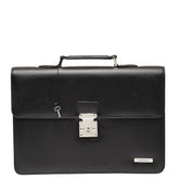 サンローラン ビジネスバッグ ハンドバッグ ブラック レザー メンズ SAINT LAURENT 【中古】