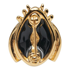 スワロフスキー てんとう虫 ラインストーン ブローチ ゴールド レッド メッキ レディース SWAROVSKI 【中古】