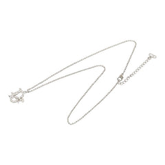 ディオール ロゴ ラインストーン ネックレス シルバー メタル レディース Dior 【中古】