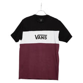 バンズ ロゴ 半袖Tシャツ サイズ:M パープル ブラック ホワイト コットン メンズ VANS 【中古】