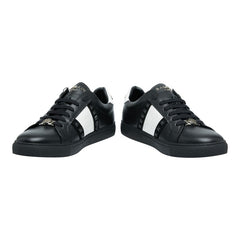 バルマン スタッズ ロゴ スニーカー サイズ:43 ブラック ホワイト レザー メンズ BALMAIN 【中古】