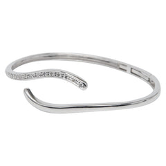 K18WG ホワイトゴールド ダイヤ0.21ct バングル レディース 【中古】