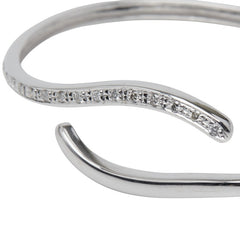 K18WG ホワイトゴールド ダイヤ0.21ct バングル レディース 【中古】