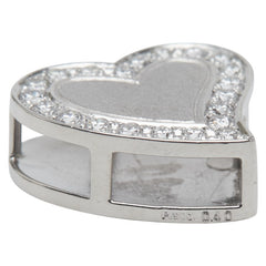 Pt900 プラチナ ダイヤ0.40ct ハート モチーフ ペンダントトップ レディース 【中古】