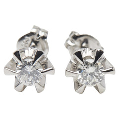Pt900 プラチナ ダイヤ0.30ct スタッドピアス レディース 【中古】