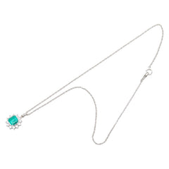 Pt900 プラチナ Pt850 プラチナ エメラルド2.22ct ダイヤ0.88ct ペンダントネックレス レディース 【中古】