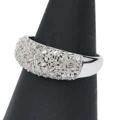 K18WG ホワイトゴールド ダイヤ0.50ct パヴェ リング 指輪 レディース 19号 【中古】