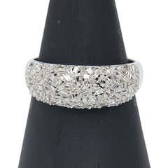 K18WG ホワイトゴールド ダイヤ0.50ct パヴェ リング 指輪 レディース 19号 【中古】