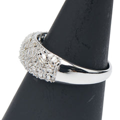 K18WG ホワイトゴールド ダイヤ0.50ct パヴェ リング 指輪 レディース 19号 【中古】