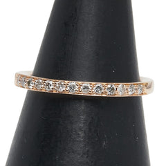 ヨンドシー K18PG ピンクゴールド ダイヤ リング 指輪 レディース 4℃ 6号 【中古】