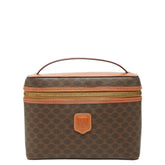 セリーヌ マカダム バニティバッグ ハンドバッグ ブラウン PVC レザー レディース CELINE 【中古】