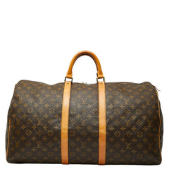 ルイ ヴィトン モノグラム キーポル55 ボストンバッグ トラベルバッグ M41424 ブラウン PVC レザー レディース LOUIS VUITTON 【中古】