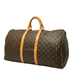 ルイ ヴィトン モノグラム キーポル55 ボストンバッグ トラベルバッグ M41424 ブラウン PVC レザー レディース LOUIS VUITTON 【中古】