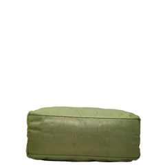 プラダ 三角ロゴプレート トートバッグ グリーン ナイロン レディース PRADA 【中古】