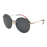 グッチ アジアンフィット サングラス GG0395SK-001 ゴールド ブラック プラスチック メッキ レディース GUCCI 中古