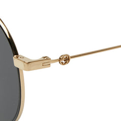 グッチ アジアンフィット サングラス GG0395SK-001 ゴールド ブラック プラスチック メッキ レディース GUCCI 【中古】