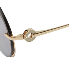 ブルガリ アイウェア グラデーション サングラス 6149-B 2014-7A ゴールド パープル ブラック プラスチック レディース BVLGARI 【中古】