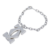 カルティエ 2C ロゴ モチーフ キーホルダー チャーム シルバー 金属素材 レディース CARTIER 【中古】