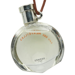エルメス eau des merveilles ネックレス 香水 クリア ブラウン ガラス レディース HERMES 【中古】