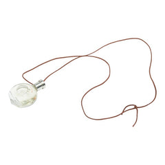 エルメス eau des merveilles ネックレス 香水 クリア ブラウン ガラス レディース HERMES 【中古】