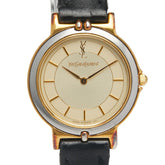 イヴ サンローラン ベルト(社外品) 腕時計 2200-228481 クオーツ ゴールド文字盤 ステンレススチール メッキ レディース YVES SAINT LAURENT 【中古】