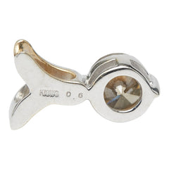 K18WG ホワイトゴールド ダイヤ0.6ct ペンダントトップ レディース 【中古】