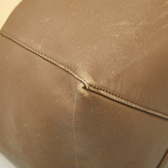 セリーヌ ホリゾンタルカバ トートバッグ イエロー ブラウン レザー レディース CELINE 【中古】