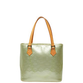 ルイ ヴィトン モノグラム ヴェルニ ヒューストン トートバッグ M91053 グリーン パテントレザー レディース LOUIS VUITTON 【中古】