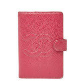 シャネル ココマーク 手帳カバー 5穴 ピンク キャビアスキン レディース CHANEL 【中古】