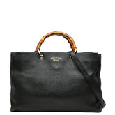 グッチ バンブー ハンドバッグ ショルダーバッグ 2WAY 323658 ベージュ ブラウン マルチ レザー レディース GUCCI 【中古】