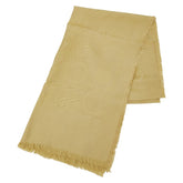 サルヴァトーレフェラガモ ガンチーニ スカーフ カーキ シルク ウール レディース Salvatore Ferragamo 【中古】