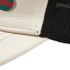 グッチ ロゴ キャップ ベースボールキャップ サイズ:XL 60cm 426887 アイボリー マルチカラー レザー ナイロン メンズ GUCCI 【中古】