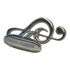 ドルチェアンドガッバーナ ト音記号 カフス シルバー メタル レディース DOLCE&GABBANA 【中古】