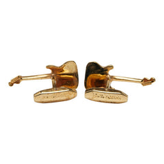 ドルチェアンドガッバーナ ギターモチーフ カフス カフリンクス ゴールド メッキ メンズ DOLCE&GABBANA 【中古】