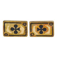 ドルチェアンドガッバーナ トランプ クローバー モチーフ カフス ゴールド メッキ レディース DOLCE&GABBANA 【中古】