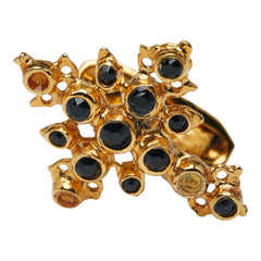 ドルチェアンドガッバーナ ラインストーン カフス ゴールド メッキ レディース DOLCE&GABBANA 【中古】