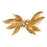 ドルチェアンドガッバーナ フラワーモチーフ ブローチ ゴールド メッキ フェイクパール レディース DOLCE&GABBANA 【中古】