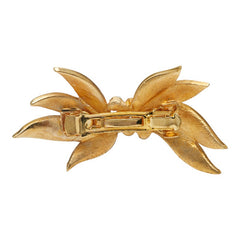 ドルチェアンドガッバーナ フラワーモチーフ ブローチ ゴールド メッキ フェイクパール レディース DOLCE&GABBANA 【中古】