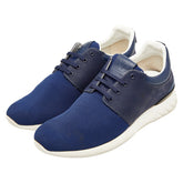 ルイ ヴィトン ダミエ ファストレーン ライン スニーカー サイズ:8 ネイビー ホワイト ファブリック ラバー メンズ LOUIS VUITTON 【中古】