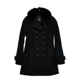 バーバリー ロンドン コート サイズ:34 ブラック ウール カシミヤ フォックスファー レディース BURBERRY 【中古】