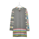 シャネル ワンピース 長袖 サイズ:38 P32721K00743 グレー マルチカラー コットン カシミヤ レディース CHANEL 【中古】