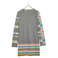 シャネル ワンピース 長袖 サイズ:38 P32721K00743 グレー マルチカラー コットン カシミヤ レディース CHANEL 【中古】